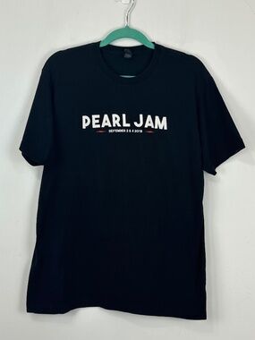 Pearl Jam 2018 Black Concert Tee L Boston Grunge Band